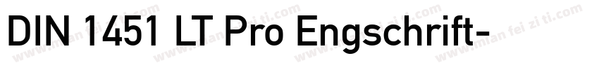 DIN 1451 LT Pro Engschrift字体转换